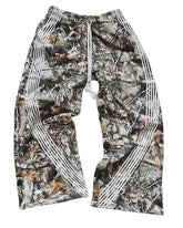 Hearujoy  Y2K Pants Men Women Harajuku Leaf Graphic Printed Striped Camouflage Sweatpants Gothic Casual Elastic Waist High Waist Trousers